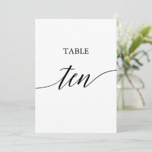 Elegante Schwarz-12x18 druckbare Tabelle Zehn Tisc Einladung