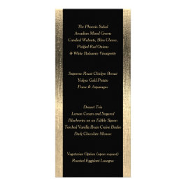 Elegante Schwarz-Gold-Starlights Hochzeit - Menü