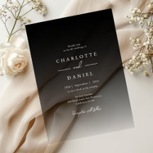 Elegante Schwarz Gradient Akryllische Hochzeit