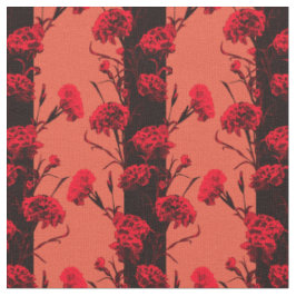 Elegante schwarz-orangefarbene Streifen Carnation Stoff
