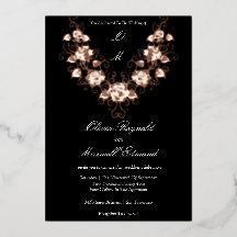 Elegante Schwarz-Rose-Hochzeit