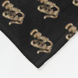 Elegante Schwarz und Gold Script Frohe Weihnachten Fleecedecke