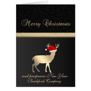Elegante Schwarz ,Weihnachten Hirsche Weihnachtsma