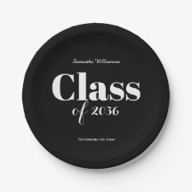Elegante Schwarz-Weiß-Abschlussfeier anpassbar