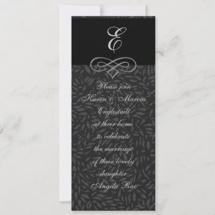 Elegante Schwarz-Weiß-Einladungen Einladung