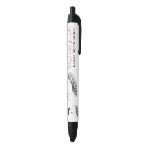Elegante Schwarz-Weiß-Eyelashes Lash-Bar Zeichnend