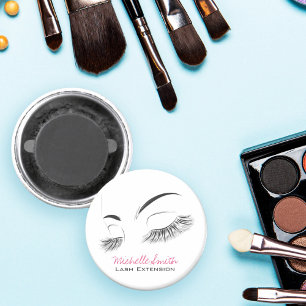Elegante Schwarz-Weiß-Eyelashes Lash-Bar Zeichnend Magnet