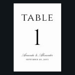 Elegante Schwarz-Weiß-Hochzeit, einfach minimalist Tischnummer<br><div class="desc">Elegante,  schlichte Tischnummer für Hochzeiten in Schwarz und Weiß. Geeignet zum Geburtstag,  Jubiläum und jedes andere Party. Bitte kontaktieren Sie mich,  wenn Sie weitere Informationen benötigen.</div>