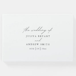 Elegante Schwarz-Weiß-Hochzeit Gästebuch