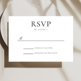 Elegante Schwarz-Weiß-Hochzeit-RSVP-Karte RSVP Karte