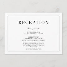 Elegante Schwarz-Weiß-Hochzeitsempfehlung