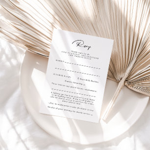 Elegante Schwarz-Weiß-Kalligrafie-RSVP-Karte RSVP Karte