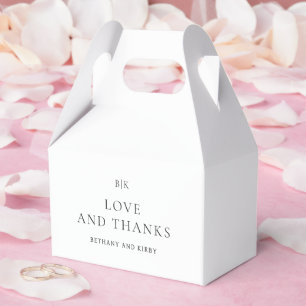 Elegante Schwarz-Weiß-Klassik-Hochzeit Geschenkschachtel