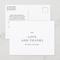 Elegante Schwarz-Weiß-Klassik Hochzeit Vielen Dank