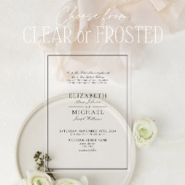 Elegante Schwarz/Weiß-Klassik-Skriptereien Acryleinladungen