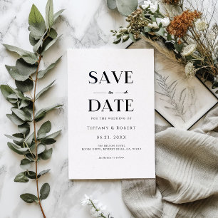 Elegante Schwarz-Weiß minimalistisch modern einfac Einladung