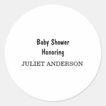 Elegante Schwarz-Weiß-Minimalistische Babydusche