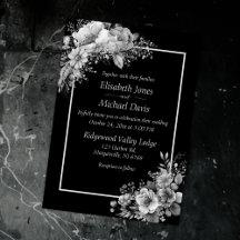 Elegante Schwarz-Weiß-Moderne Gotische Hochzeit