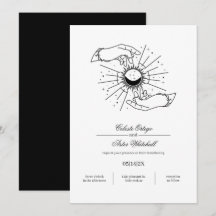 Elegante Schwarz-Weiß-Mystik-Handgriff
