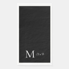 Elegante Schwarz-Weiß-Papierhandtücher Serviette