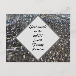 Elegante Schwarz-Weiß-Wiedersehen-Einladung Postkarte