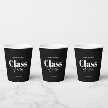Elegante schwarz-weiße Abschlussfeier anpassbar