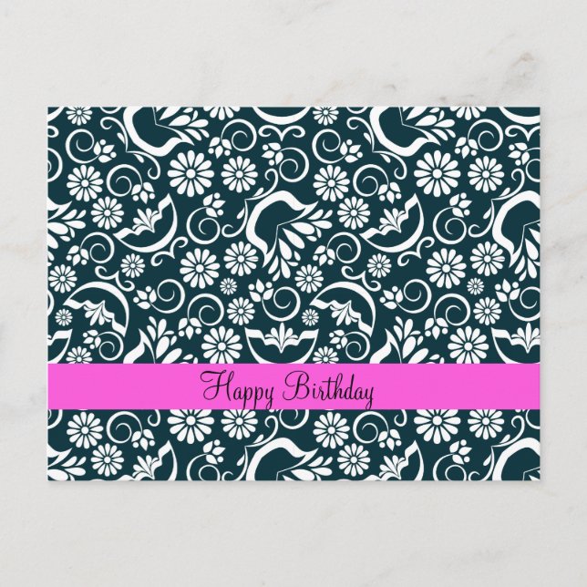 Elegante Schwarz-weiße Florenz Postkarte (Vorderseite)