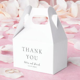 Elegante schwarz-weiße klassische Hochzeit Geschenkschachtel