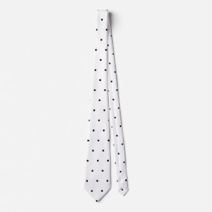 Elegante Schwarz-weiße Polka Dots Krawatte