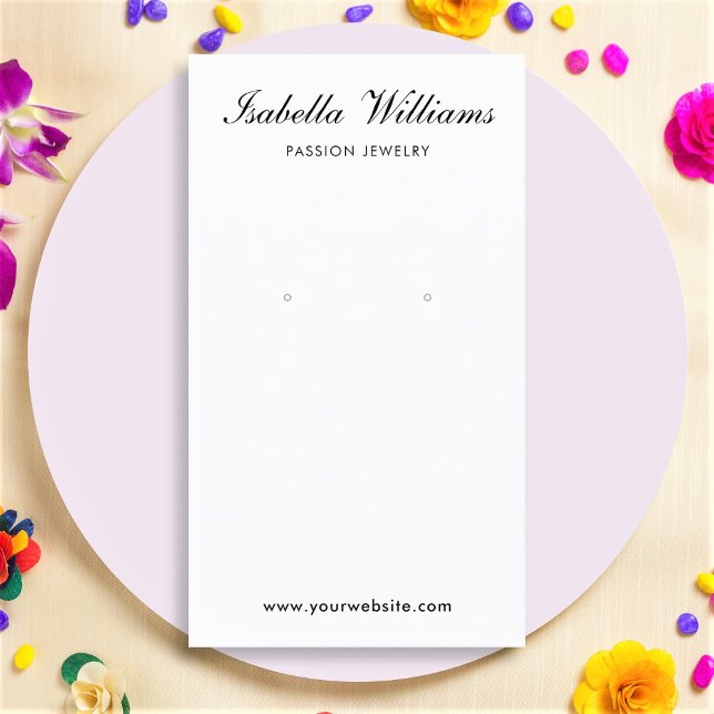 Elegante Schwarz-weiße Skriptvorzeichendarstellung Visitenkarte (Von Creator hochgeladen)