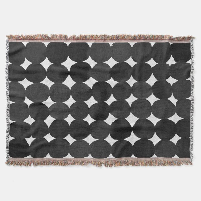 Elegante schwarze Aquarelltöne Decke (Vorderseite)