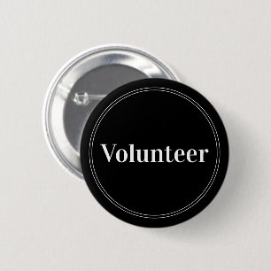 Elegante schwarze Button-Back-Volunteer-Tasten Button