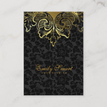 Elegante Schwarze Damaskus Gold Blumenzauberkunst