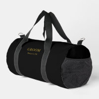 Elegante schwarze Duffle-Tasche als Geschenk für T