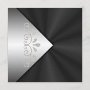 Elegante schwarze einladung