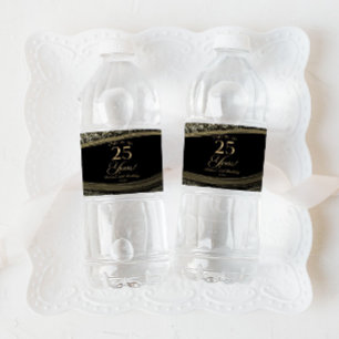 Elegante schwarze Gold-Achat-25.-Geburtstagsfeier