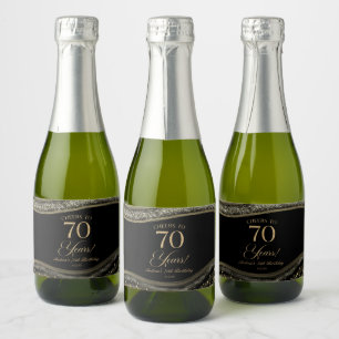 Elegante schwarze Gold-Achat-70.-Geburtstagsfeier