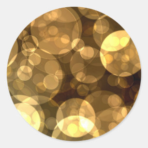 Elegante schwarze Gold-Blasen-Aufkleber Runder Aufkleber