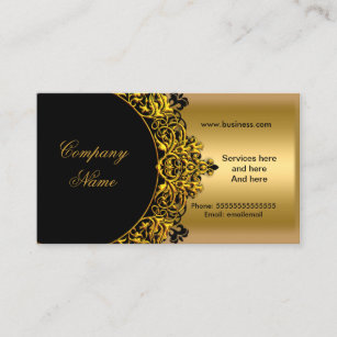 Elegante schwarze GoldButike Visitenkarte