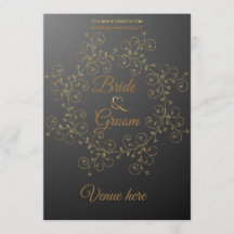 Elegante schwarze & goldene königliche Hochzeitsei
