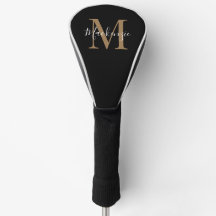 Elegante schwarze goldene personalisierte Monogram