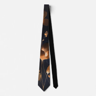 Elegante schwarze goldene Terracotta Krawatte