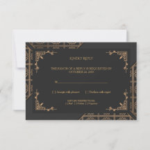 Elegante schwarze goldene viktorianische Hochzeits