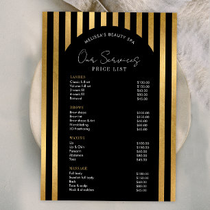 Elegante schwarze & goldene Wimpern Haar-Spa-Preis