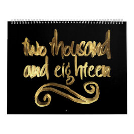 Elegante schwarze Goldtypographie des guten Rutsch Kalender