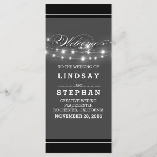 elegante schwarze Hochzeitsprogramme des grauen Programm