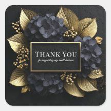 Elegante schwarze Hortensie mit goldenem Blatt Lux