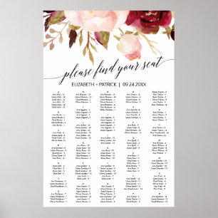 Elegante schwarze Kalligrafie-Blumensiegelkarte Poster