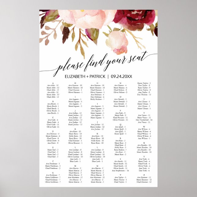 Elegante schwarze Kalligrafie-Blumensiegelkarte Poster (Vorne)