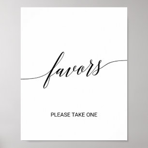 Elegante Schwarze Kalligraphie-Favoriten Poster